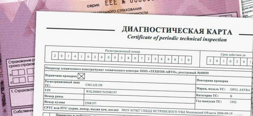 Получение диагностической карты онлайн Получение диагностической карты онлайн